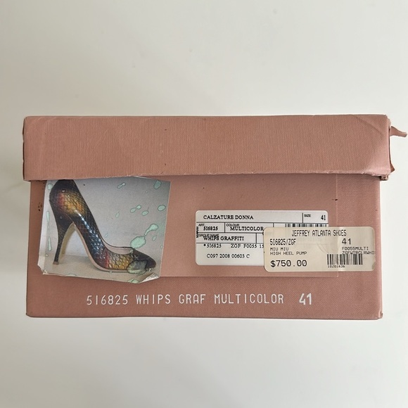 Miu Miu Multicolor Python print high heel pumps - Picture 7 of 8